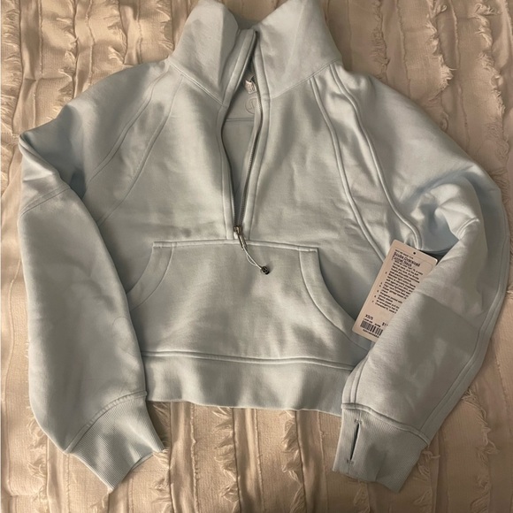 NWT Lululemon Scuba Oversized Funnel-Neck Half Zip in Sheer Blue Size XS/S - Picture 13 of 13